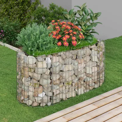 Produktbild von Maison Exclusive - Gabionen-Hochbeet Verzinktes Eisen 120x50x50 cm