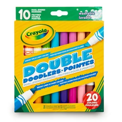 Produktbild von Crayola, markery dwustronne zmywalne, 10 sztuk