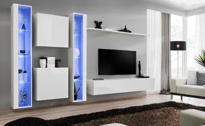 Obrázek produktu pro Designová moderní nástěnná skříňka police Kompletní nástěnná skříňka Nábytek do obývacího pokoje