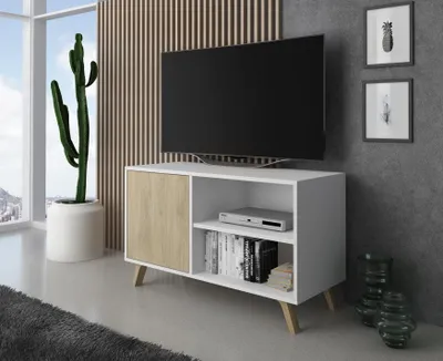 Immagine prodotto di WIND Mobile TV, soggiorno, colore Bianco e Rovere, 95x40x57cm