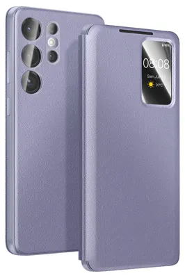 Produktbild von Avizar, Smart View Etui mit Kartenfach für Galaxy S26 Ultra, Lavendelgrau