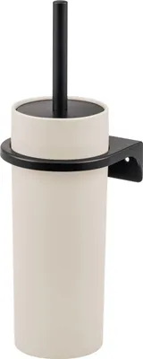 Produktbild von bremermann WC-Garnitur SAVONA Softtouch inkl. Wandhalterung, Toilettenbürstenhalter, rund - beige