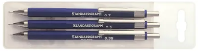 Produktbild von Standardgraph Feinminenstift blau Set 0,35 - 0,50 - 0,70 mm im Euti