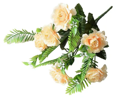 Produktbild von Künstlicher Chrysanthemenstrauß aus Seide mit 6 Blütenköpfen, künstliche Blumenarrangements für Frühlingsdekorationen zu Hause, Hochzeiten und Partys