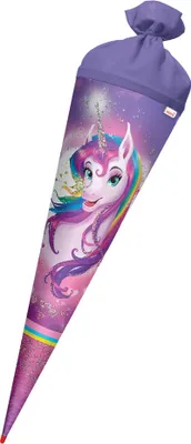 Obrázek produktu pro ROTH 677489 ROTH Schultüte "Einhornportrait, rund, 700 mm, Glitter