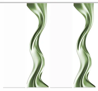 Produktbild von Schiebegardine OAKLEY, Seidenoptik, Digitaldruck, 245x60 cm, Wellenmotiv, mit Zubehör