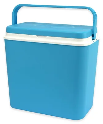 Produktbild von Kühlbox 24 Liter, kompakte Größe 39x25x38 cm, blau, für Ausflüge