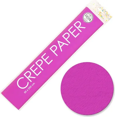 Produktbild von Bastelkrepp Neon Pink 50x250 cm