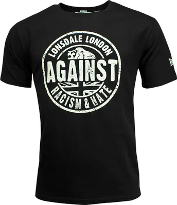 Image de Lonsdale T-Shirt Hommes AGAINST RACISM Regular Fit Shirt LD-111238 Noir M