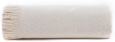 Obrázok produktu pre Univerzálna prikrývka, vzor "rybia kosť", 125 x 180 cm, 100% recyklovaná bavlna, vhodná na pohovku aj posteľ