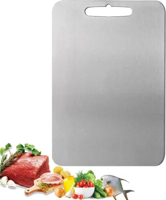 Productafbeelding van Snijplank 29x20 cm, titanium, dubbelzijdig, voor keuken