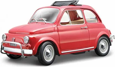 Zdjęcie produktu dla BBURAGO Fiat 500l 1968, Model samochodu miejskiego, Wstępnie zmontowany, 1:24, Fiat 500l 1968, Męski, Czerwony
