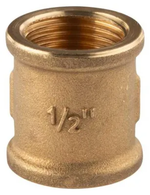 Produktbild von Messing Gewinde-Fitting Muffe 1/2'IG - 1/2'IG (DN 15) - schwere Ausführung