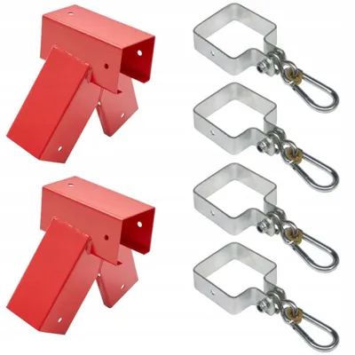 Produktbild von Tribecco Schaukelverbinder-Set 90x90mm 100° Rot