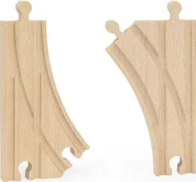 Immagine prodotto di Binari in legno interruttore lungo 2 pezzi