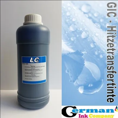 Produktbild von GIC - Hitzetransfertinte | Sublimationstinte in 500ml Flasche - Farbe Light-Cyan