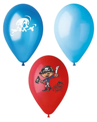 Obrázek produktu pro Balónky Papstar 29 x 90 cm různé barvy Piráti 6 kusů