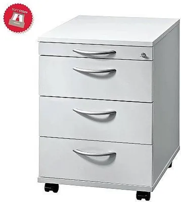 Produktbild von HAMMERBACHER AC30 Rollcontainer lichtgrau 4 Auszüge 42,8 x 58,0 x 59,0 cm