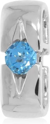 Produktbild von XP0113 Anhänger mit 5 mm Swiss Blue Topas ca. 0,54 ct. rhodiniert XEN