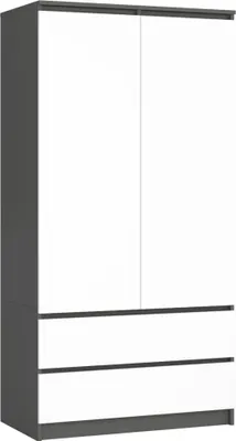 Produktbild von Akord Kleiderschrank Graphitgrau/Weiß 90X51X180 Cm