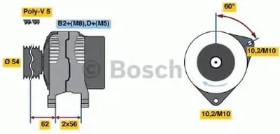 Produktbild von Drehstromgenerator BOSCH 0 986 044 410