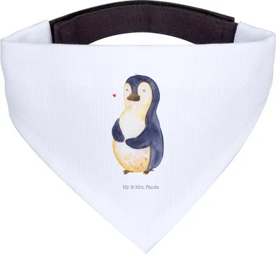 Produktbild von Mr. & Mrs. Panda Dreieckstuch Pinguin Diät - Weiß - Geschenk, Hunde Halstuch, Für, Abnehmen, Hund, Motivation, Hundehalstuch, Bandana, glücklich