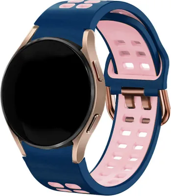 Produktbild von Strap-it Samsung Galaxy Watch 6 - 44mm Squared Sport Armband (Blau/Rosa)