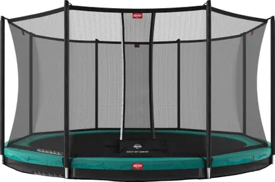 Produktbild von BERG Favorit InGround, Trampolin über der Erde, Rund, 110 kg, 6 Jahr(e), Sicherheitsnetz, Schwarz, Grün