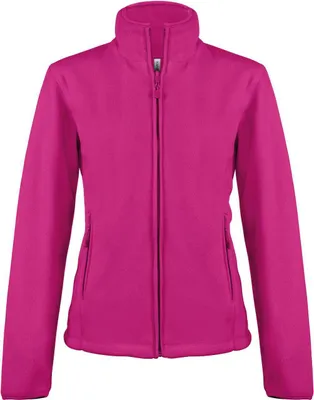Produktbild von Kariban Damen Fleece Jacke Micro Fleecejacke Windjacke Winterjacke, Größe:M, Farbe:Fuchsia