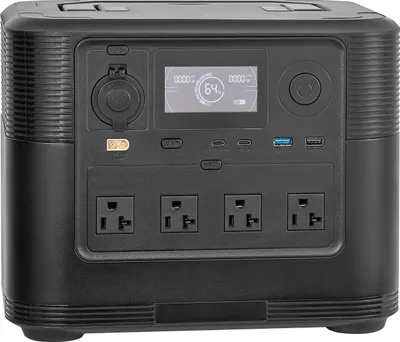 Immagine prodotto di SucceBuy Powerstation portatile, generatore solare da 1200 W, batteria di riserva LiFePO4 da 806 Wh con 9 porte per emergenze, campeggio all'aperto e viaggi in camper (pannello solare non incluso)