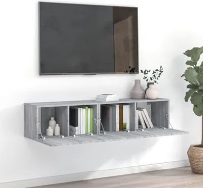 Produktbild von The Living Store 2-tlg. TV-Schrank-Set Grau Sonoma Holzwerkstoff