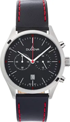 Produktbild von Dugena 4461054 Herren-Armbanduhr, Edelstahl-Gehäuse, Leder-Armband