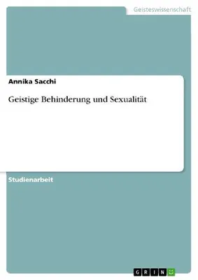 Produktbild von Geistige Behinderung und Sexualität