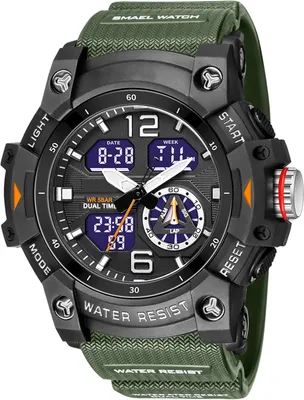 Produktbild von findtime Militär Herrenuhr Digital Analog, 5ATM Wasserdicht, LED, Kalender Wecker Stoppuhr, Tactical Outdoor Sportuhr
