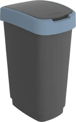 Produktbild von Rotho Abfalleimer 50 L Twist - Swingeimer 40,1 x 29,8 x 60,2 cm - Mülleimer Kunststoff - Müllbehälter - Abfallsammler Schwing- oder Klapp-Funktion