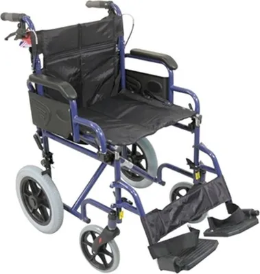 Productafbeelding van Aidapt Rolstoel - Opvouwbaar - Blauw
