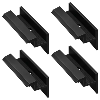 Produktbild von 4x Endklemme schwarz für 30mm Solarmodul Aluminium Korrosionsbeständig Solar PV Modul Montage Halterung Befestigung Set Panel