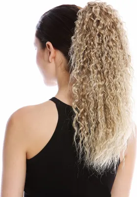 Produktbild von WIG ME UP Zopf Pferdeschwanz Voluminös Lockig Krepplocken Blond Hellblond Mix N609-V-16T22