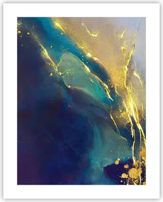 Produktbild von Poster - Poster ohne Rahmen - Gold Granate Abstraktion - 40x50 cm - Wand Bild - Wanddeko - Wandbilder - Kunstposter - Wandposter - Bilder - Kunstdruck - Wanddekoration - Wandbild - P2XPA40x50-4753