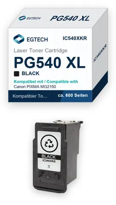 Produktbild von Tinte kompatibel mit Canon PG540 XL Schwarz 600 S. PIXMA MG2150 PIXMA MG2250