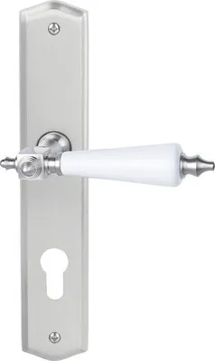 Produktbild von Langschildgarnitur PZ Triton satiniert/weiß