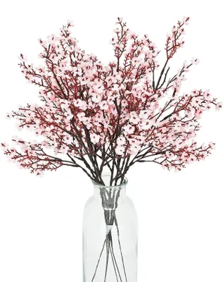 Produktbild von Künstliche Kirschblüten, dekorative Kunstblumen für Zuhause, Hochzeit, Party, Büro, Balkon und Garten - realistische künstliche Pflanzen (3, rosa, 3 Stück 50 cm)