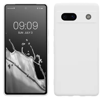 Produktbild von kwmobile Handyhülle für Google Pixel 7a Hülle - weiches Handy Silikon Case - Schutzhülle Cover - Weiß matt