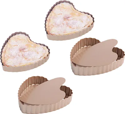 Image de CANDeal Moule à quiche avec fond élévateur Ø 10 cm Delicious Bon revêtement antiadhésif fond élévateur amovible brunissement uniforme grâce à une conduction optimale de la chaleur