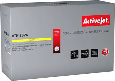 Obrázok produktu pre Activejet Toner ATH-252N (náhrada za HP 504A CE252A, Canon CRG-723Y; Supreme; 7000 strán; žltý), 7000 strany, Žltá, 1 kusov