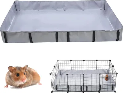 Zdjęcie produktu dla Klatka dla świnki morskiej 122x61x10cm - Wodoodporna tkanina, wyściółka, zmywalne wkładki do sikania