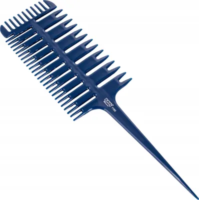 Produktbild von Ponik's Professioneller Friseurkamm, Strähnenkamm zum Auftragen von Strähnchen, Haarfärbekamm Strähnche, Färbekamm, 3 Wege Kamm, Styling-Werkzeug für Salongebrauch, Weberei, Schnitt, Ombre