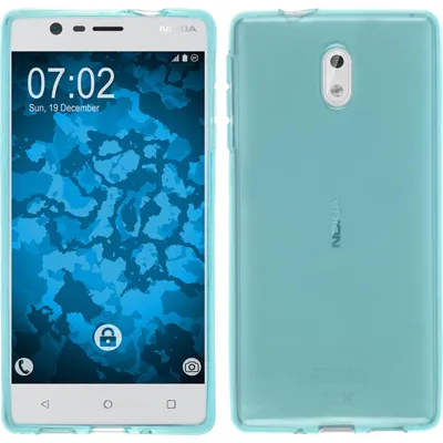 Produktbild von PhoneNatic Case für Nokia 3 Hülle Silikon türkis transparent Cover 3 Tasche + 2 Schutzfolien