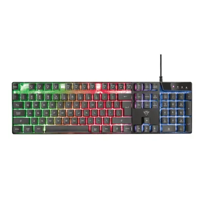 Produktbild von Trust GXT 835 Azor, Kabelgebunden, USB, Membran Key Switch, QWERTY, LED, Schwarz
