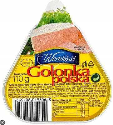 Zdjęcie produktu dla Werbliński Golonka Polska 110g Tradycyjna Konserwa Wieprzowa Wyjątkowy Smak